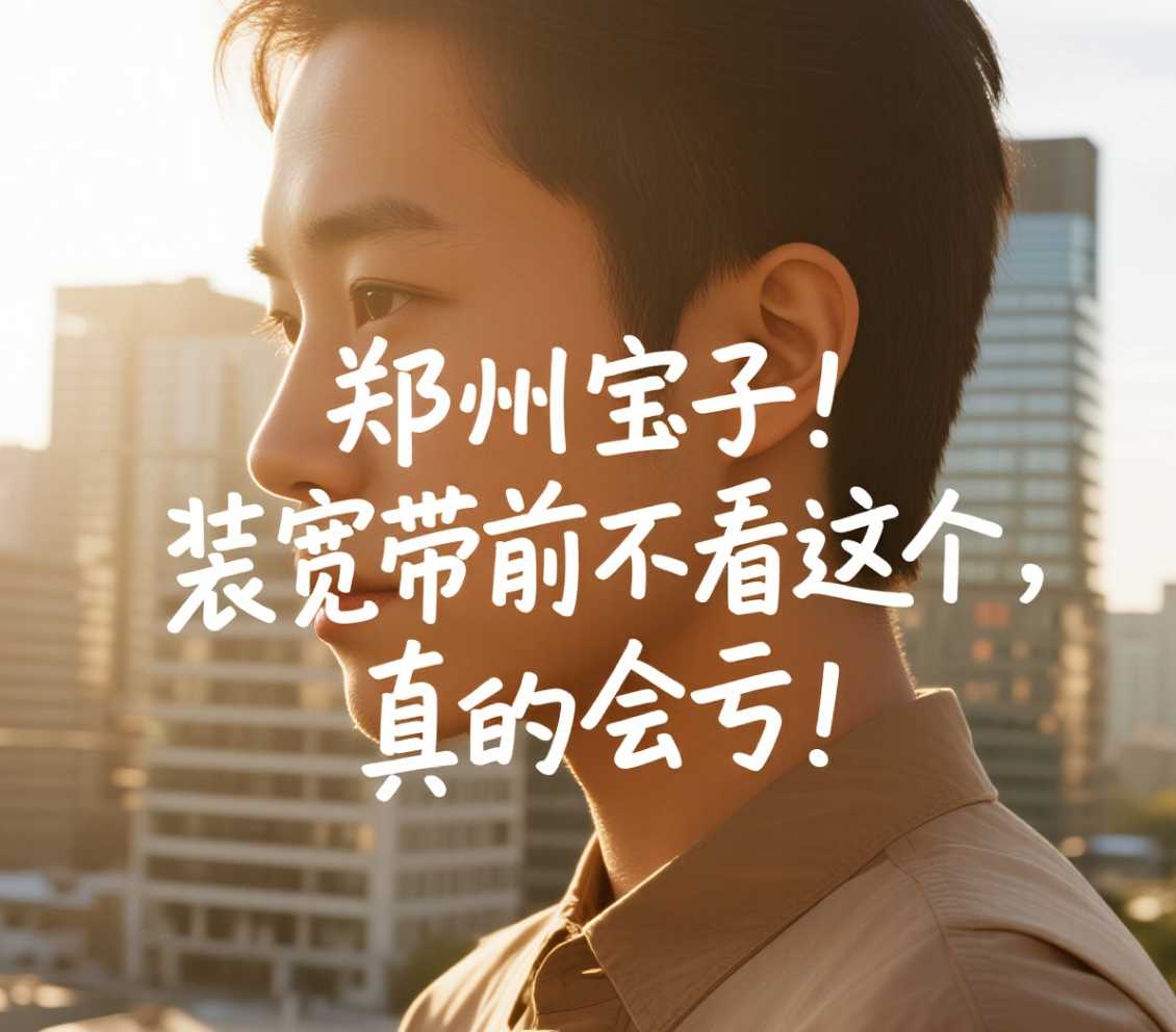 金水区宝子！装宽带前不看这个，真的会亏！