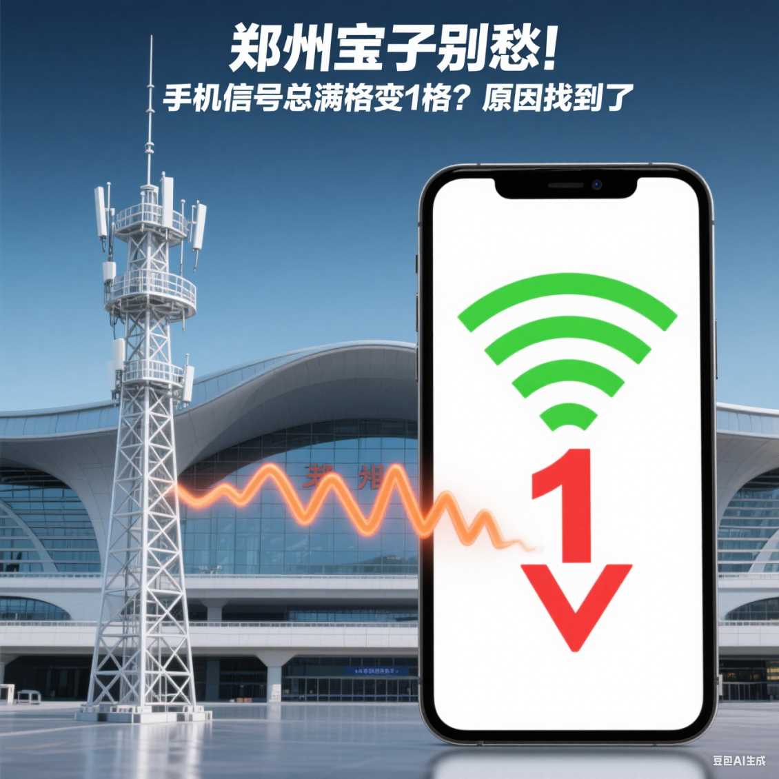 金水区宝子别愁！手机信号总满格变 1 格？原因找到了